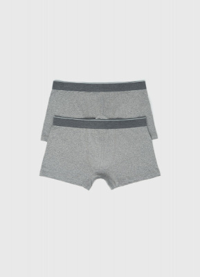 Базовые трусы-транки, 2 шт., Серый