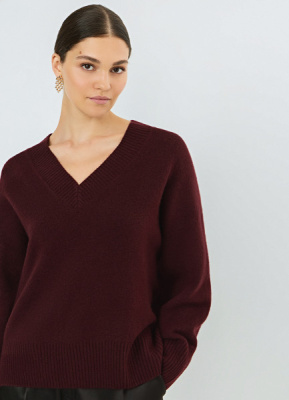 Джемпер из мягкой пряжи с шерстью, Фиолетовый