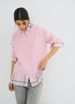 Джемпер плотной вязки, Розовый