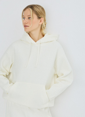 Худи с фактурными косами, Бежевый