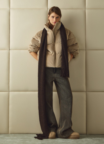 Утеплённая куртка из вельвета, Бежевый