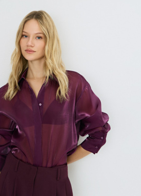 Блузка из органзы, Фиолетовый