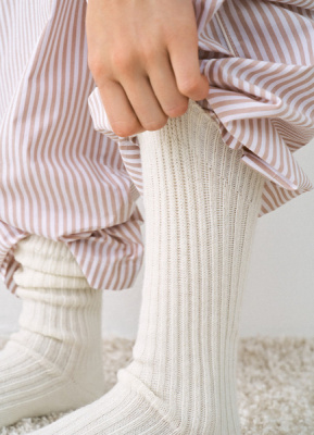 Носки с шерстью альпака, Белый