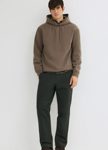 Утеплённые брюки со стопперами, Зеленый