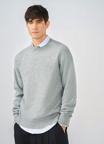 Джемпер с содержанием шерсти, Серый