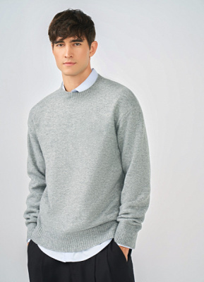 Джемпер с содержанием шерсти, Серый