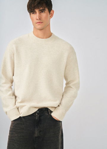 Джемпер с содержанием шерсти, Бежевый