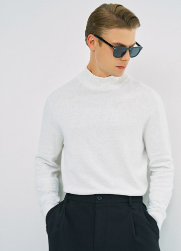 Базовый джемпер с воротником-стойкой, Серый