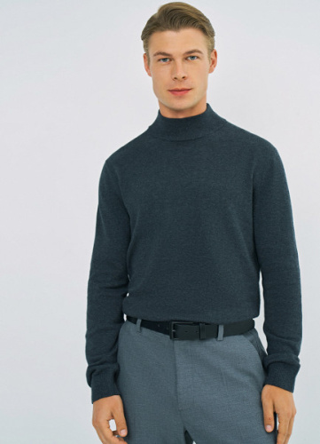 Базовый джемпер с воротником-стойкой, Серый