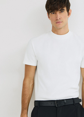 Футболка в рубчик, Белый