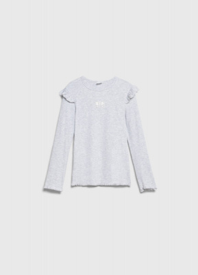 Лонгслив для девочек, Серый