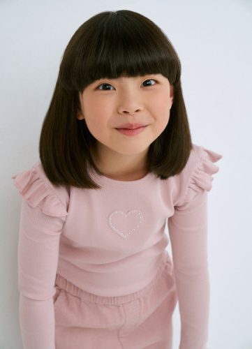 Лонгслив для девочек, Розовый