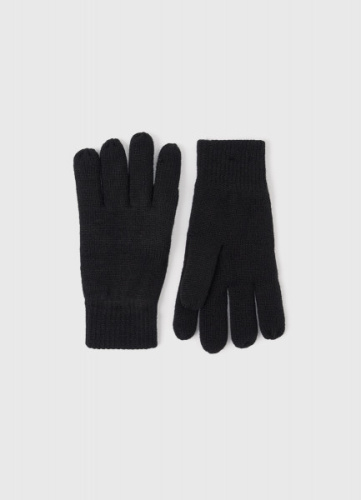 Вязаные утеплённые перчатки, Черный