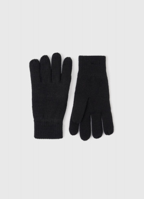 Вязаные утеплённые перчатки, Черный
