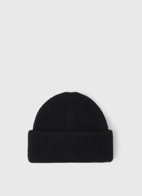 Шапка с ангорой, Черный