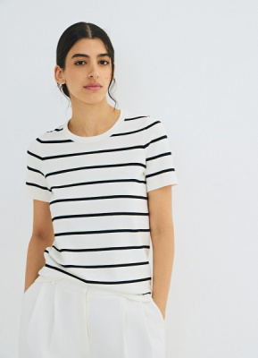 Базовый джемпер с коротким рукавом, Белый