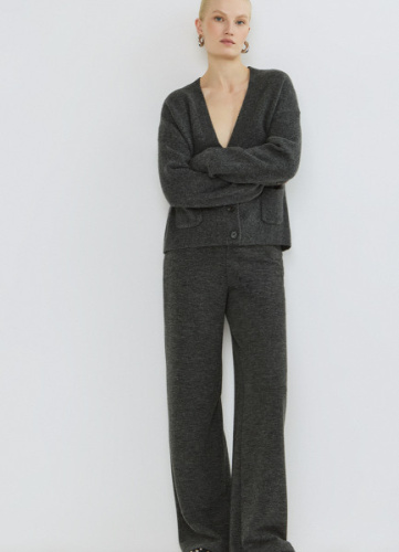 Прямые трикотажные брюки, Серый