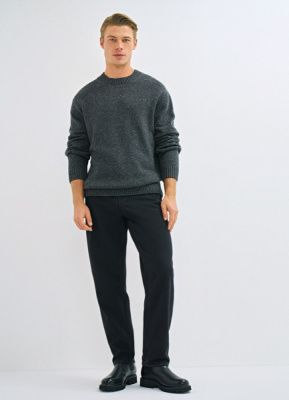 Утеплённые свободные джинсы Bow, Серый