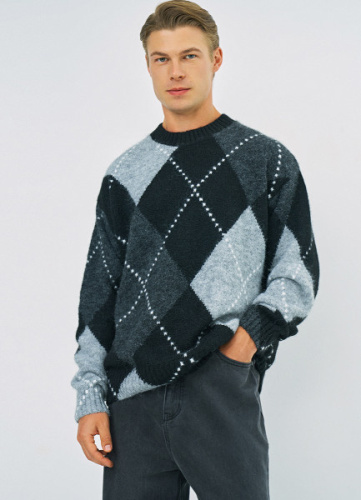 Джемпер из пряжи с шерстью, Черный