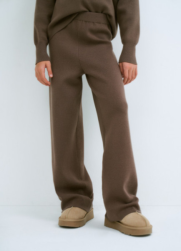 Вязаные брюки для девочек, Коричневый