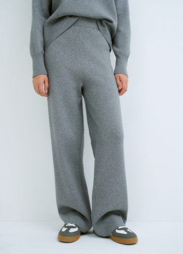 Вязаные брюки для девочек, Серый