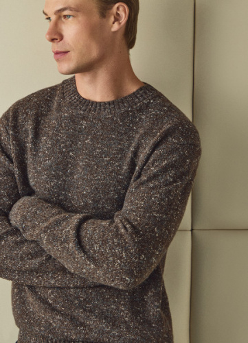 Джемпер из кручёной пряжи, Коричневый