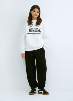 Трикотажные брюки для девочек, Черный