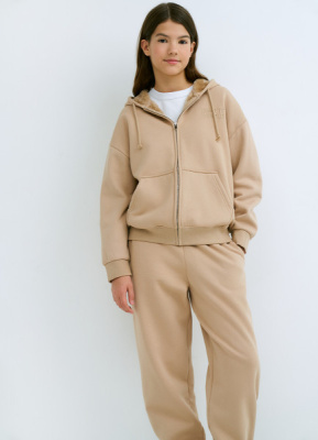 Толстовка на молнии для девочек, Бежевый