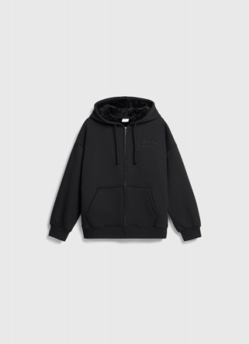 Толстовка на молнии для девочек, Черный