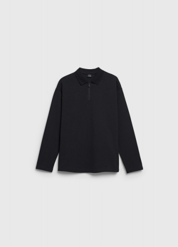 Поло с длинным рукавом для мальчиков, Черный