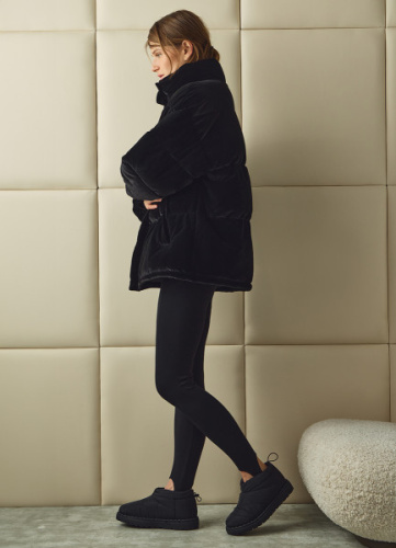 Утеплённая стёганая куртка, Черный