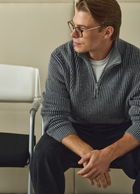 Джемпер с ангорой и шерстью, Серый