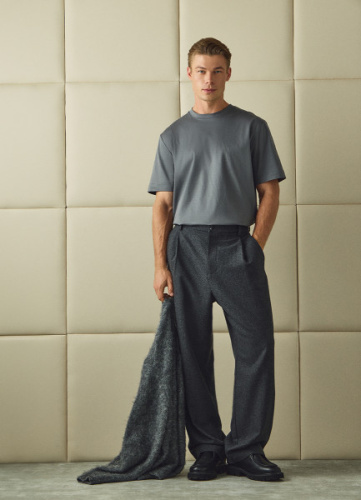 Футболка из мерсеризованного хлопка, Серый