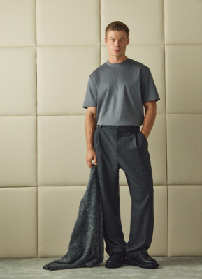 Футболка из мерсеризованного хлопка, Серый