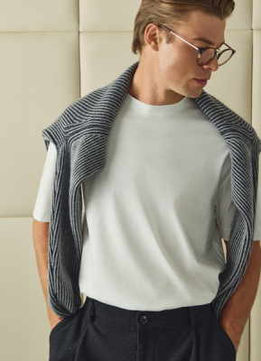 Футболка из мерсеризованного хлопка, Белый