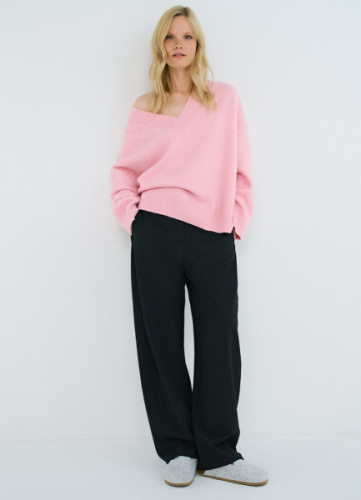 Трикотажные брюки О-силуэта, Черный