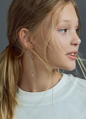 Серьги для девочек, Серебряный