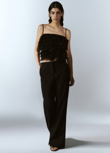 Расклёшенные брюки, Черный