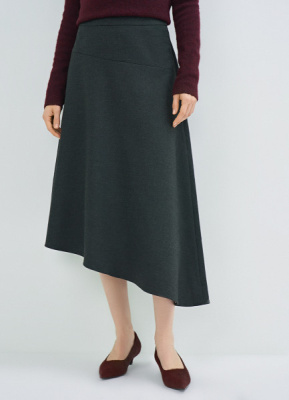 Асимметричная юбка, Серый