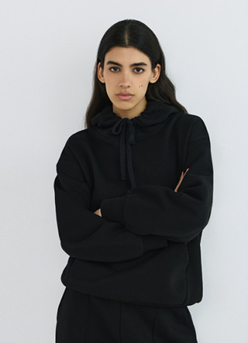 Флисовое худи, Черный