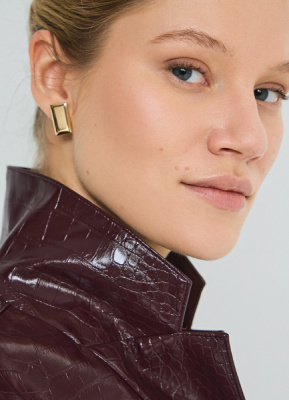 Серьги-пусеты, Золотой