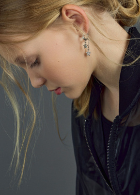 Набор бижутерии для девочек, 3 шт., Серебряный