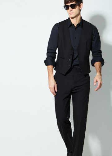 Брюки из структурной ткани, Черный