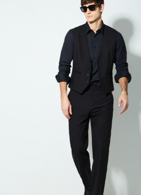 Брюки из структурной ткани, Черный