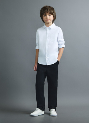 Брюки из твила для мальчиков, Черный