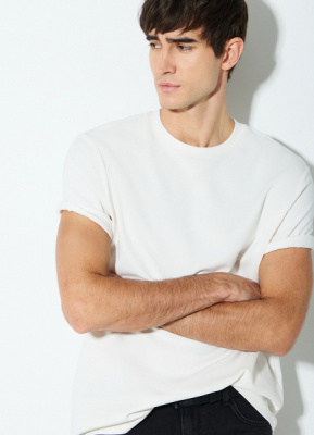 Футболка из гладкой ткани, Белый