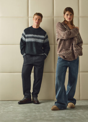 Джемпер с жаккардовым узором, Серый