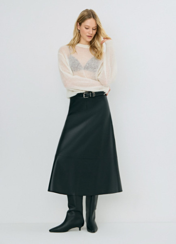 Джемпер оверсайз из пряжи с мохером, Белый