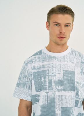 Футболка с принтом, Белый