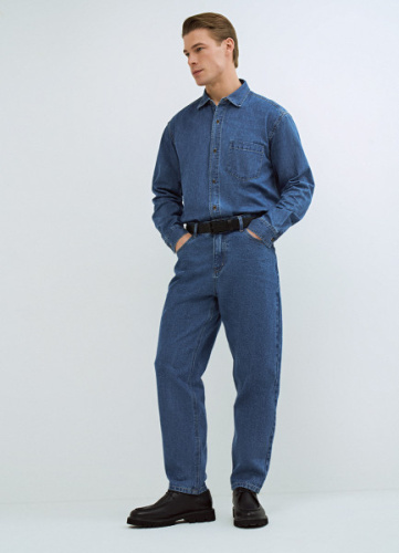 Свободные джинсы Bow, Синий